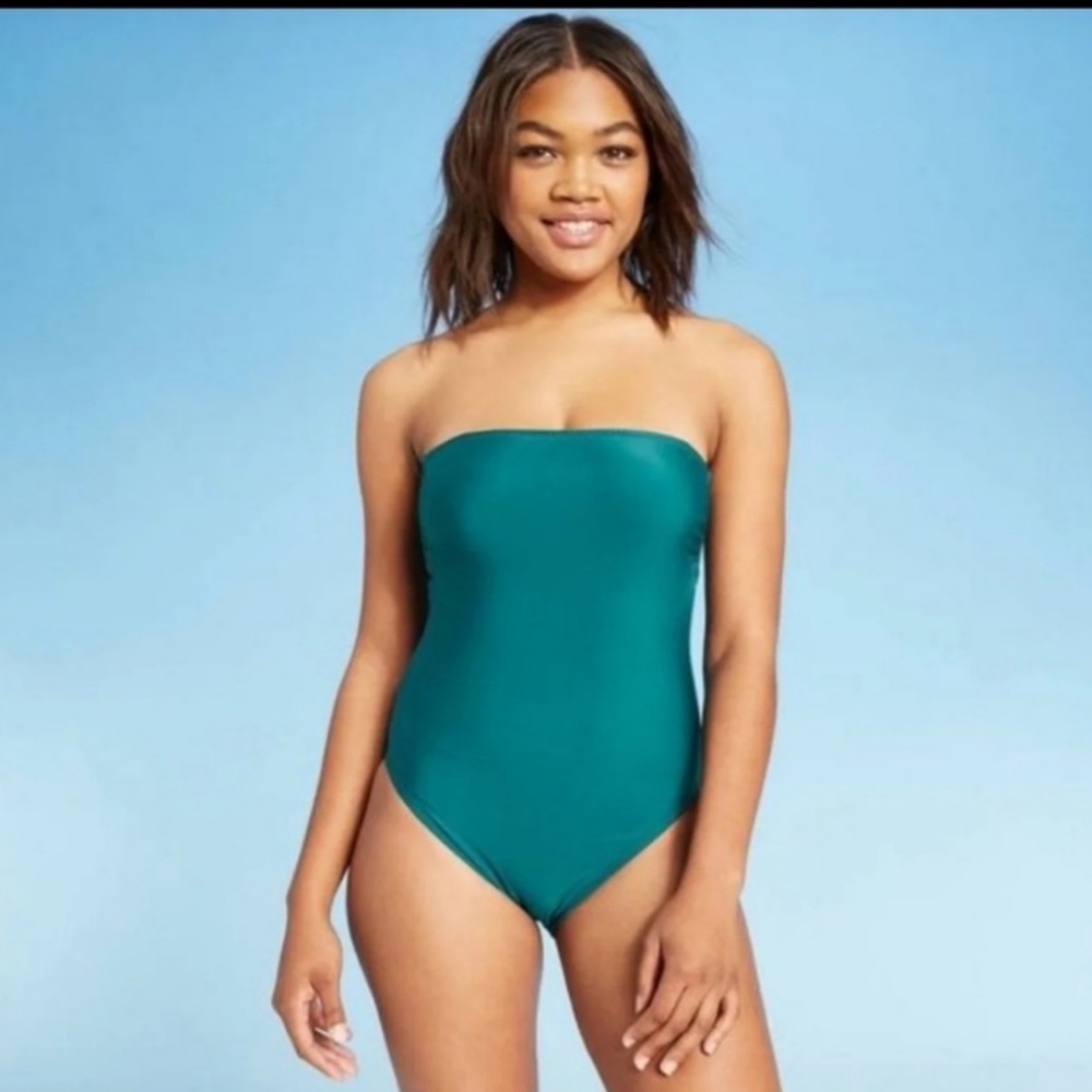 Shade & Shore One Piece Bathing Suit in Teal NWT